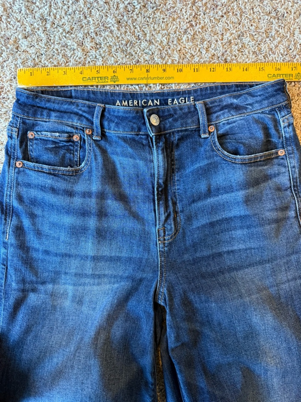 American Eagle Women’s Jeans Super High-Rise Baggy Wide Leg Size 10 - Picture 6 of 14